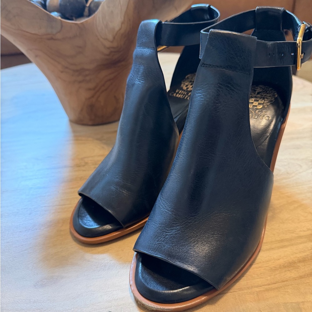 Vince Camuto Black Open-Toe Heels